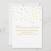 Gezegend Kerstmis Geboorte Aankondiging Gouden Con (Achterkant)