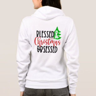 Gezegend & Kerstverslaafd-50100 Hoodie