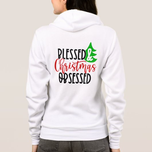 Gezegend & Kerstverslaafd-50100 Hoodie (Achterkant)