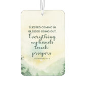 Gezegend komen en gaan, groene Waterverf Luchtverfrisser (Achterkant)