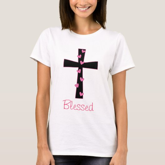 Gezegend kruis t-shirt (Voorkant)