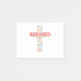 Gezegend kruiswoordArt Post-it® Notes