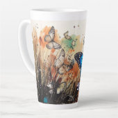 "Gezegend" Latte Mok (Linkerhoek)