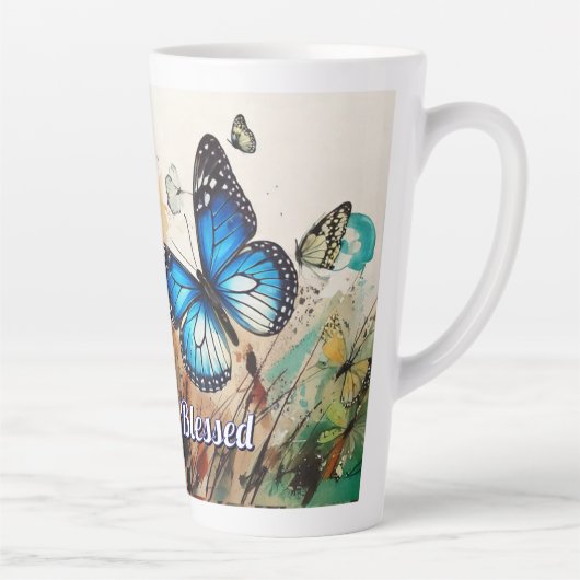 "Gezegend" Latte Mok (Rechts)