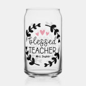 Gezegend Leraar Aangepaste Naam Leraar Waardering Blikvorm Glas (Achterkant)