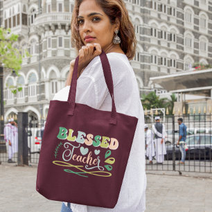 Gezegend Leraar Terug naar School Design Tote Bag