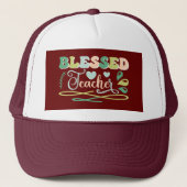 Gezegend Leraar Terug naar School Design Trucker Pet (Voorkant)