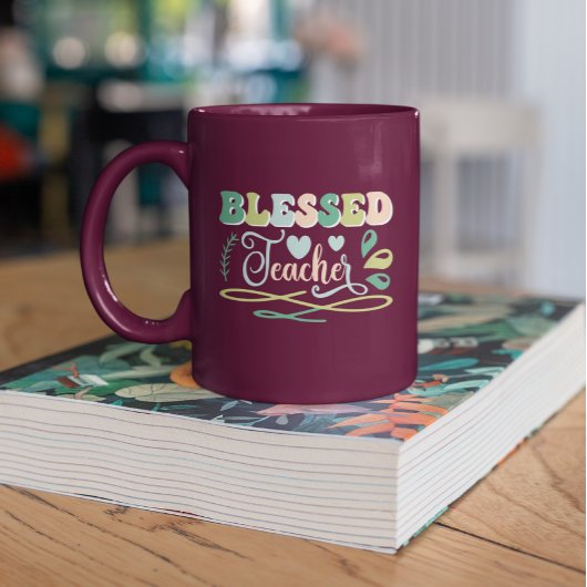 Gezegend Leraar Terug naar School Design Tweekleurige Koffiemok