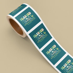 Gezegend Leraar Terug naar School Design Vierkante Sticker