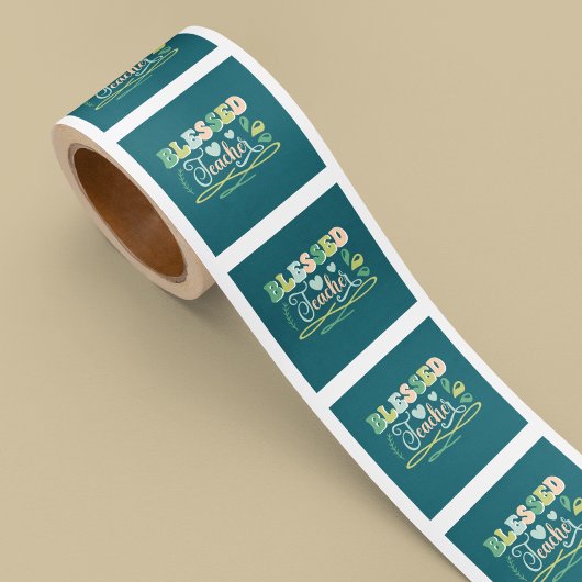 Gezegend Leraar Terug naar School Design Vierkante Sticker