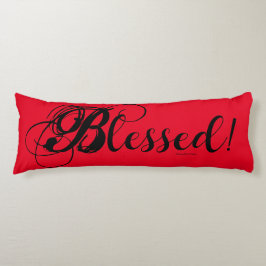 Gezegend! Lichaamskussen (rood)