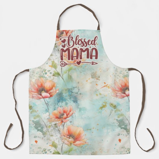 Gezegend Mama All Over Print Schort (Voorkant)