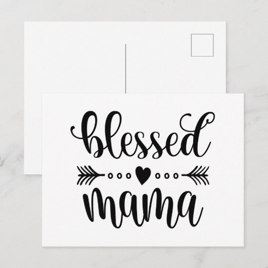 Gezegend Mama Moederdag Quote | BRIEFKAART (Voorkant / Achterkant)
