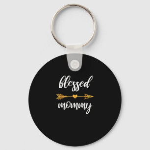 Gezegend Mama Shirt Moeder Vrouwen Familie Matchin Sleutelhanger