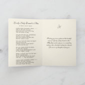 Gezegend Maria "Mooie Dame gekleed in blauw" Gedic Kaart (Binnen)