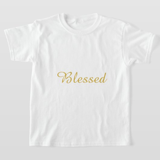 Gezegend Meisjes Wit T-shirt (Laagn)