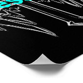 Gezegend met Cross & Angel Wings Poster (Hoek)