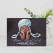 Gezegend met de aankondiging van een jongen foto v (Staand voorkant)