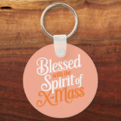 Gezegend met de geest van X-Mass Digital Art Sleutelhanger (Voorkant)