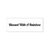 Gezegend met een regenboog rubberstempel (Afrduk)