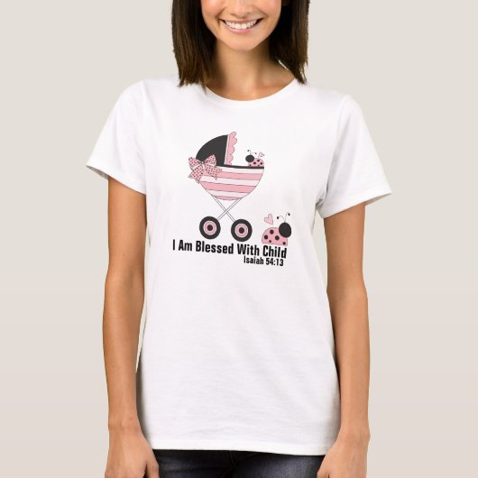 Gezegend met kind*** Vrouwen Moederschap T-shirt (Voorkant)