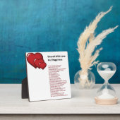 Gezegend met liefde en geluk gedicht op Plaque Fotoplaat