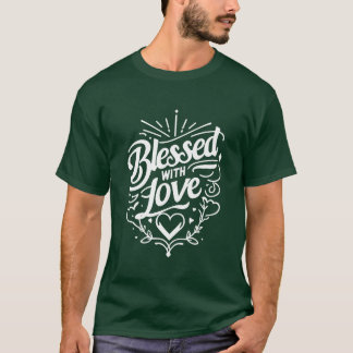 Gezegend met liefde retro t-shirt