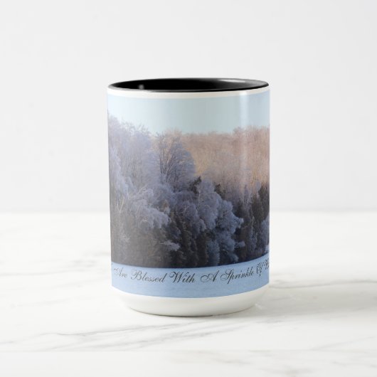 Gezegend met wintersprookjesstof mok (Midden)