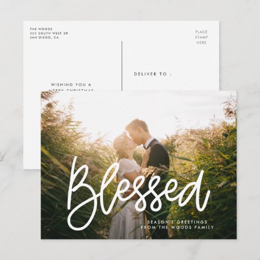 Gezegend Moderne fotovakantie Briefkaart (Voorkant / Achterkant)