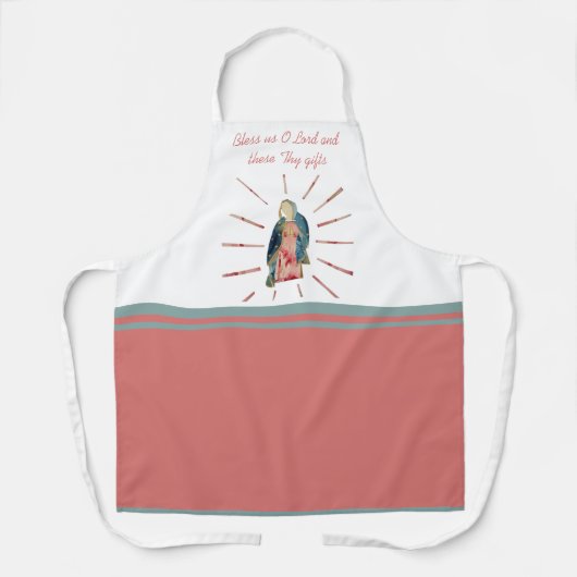 Gezegend Moeder Maagd Maria Katholiek Meal Gebed Schort (Voorkant)