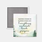 Gezegend naar binnen gaan, uit bijbelvers gaan wat magneet (Voorkant / Achterkant)