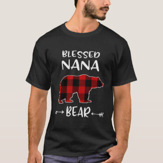 Gezegend Nana Beer Buffalo Plaid Beer voor Nana vo T-shirt