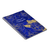 Gezegend & niet te stoppen citaat op Blauwe  Bloem Notitieboek (Rechterzijde)