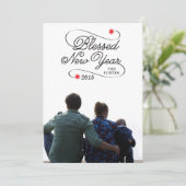 gezegend nieuwjaar feestdagenkaart (Staand voorkant)