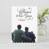 gezegend nieuwjaar feestdagenkaart (Staand voorkant)