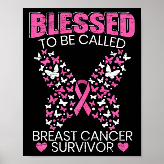 Gezegend om borstkanker overlevingsroze te noemen  poster (Voorkant)