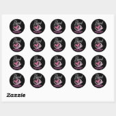 Gezegend om borstkanker overlevingsroze te noemen ronde sticker (Vel)