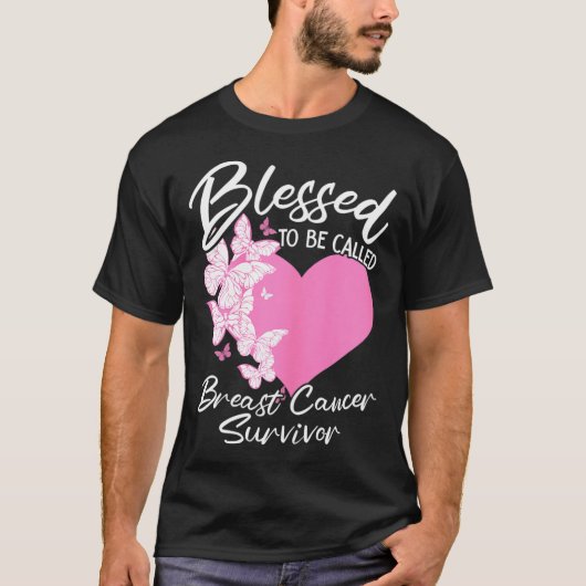 Gezegend om borstkanker overlevingsroze te noemen  t-shirt (Voorkant)