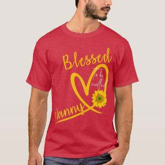 Gezegend om de nanny Heart Sunflower Mothers te wo T-shirt