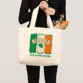 GEZEGEND OM EEN IERSE ZEGEN TE ZIJN St Patrick's D Grote Tote Bag (Voorkant (product))