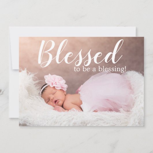 Gezegend om een zegenmeisje te zijn aankondiging (Voorkant)