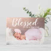 Gezegend om een zegenmeisje te zijn aankondiging (Staand voorkant)