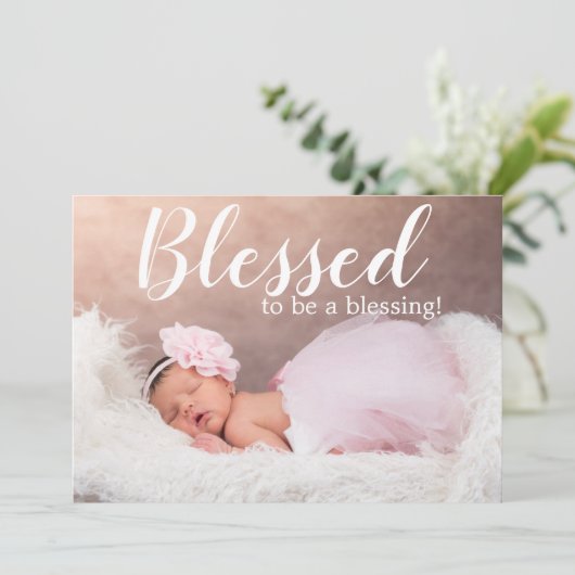 Gezegend om een zegenmeisje te zijn aankondiging (Staand voorkant)