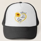 Gezegend om gigi Sunflower Gifts te worden genoemd Trucker Pet (Voorkant)