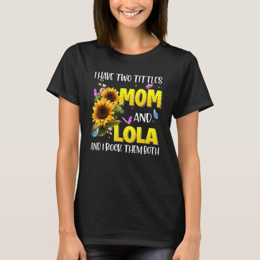 Gezegend om Lola Sunflower Lola te heten T-shirt (Voorkant)