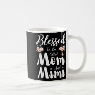 Gezegend om mama en mimi bloemig schattig genoemd koffiemok