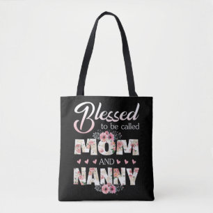Gezegend om mama en nanny kleurrijk voor te worden tote bag