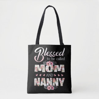 Gezegend om mama en nanny kleurrijk voor te worden tote bag