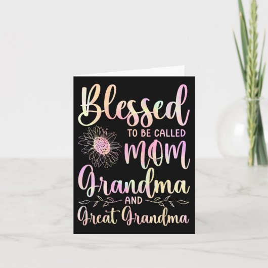 Gezegend om mama, oma en overgrootmoeder genoemd t kaart (Voorkant)