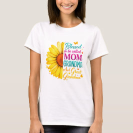 Gezegend om mama oma geweldig genoemd te worden t-shirt